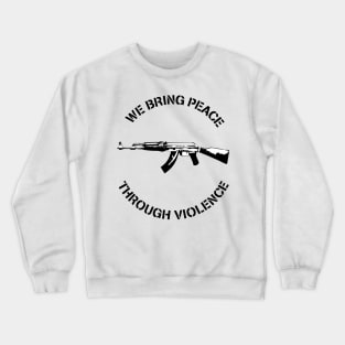 Peace through Violence - White Crewneck Sweatshirt